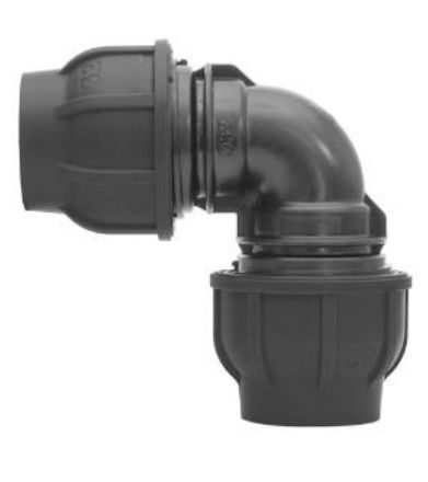 Mutassa a/az Geboplast PWO 110x110mm KPE 90°-os könyök részleteit Kép Geboplast PWO 110x110mm KPE 90°-os könyök