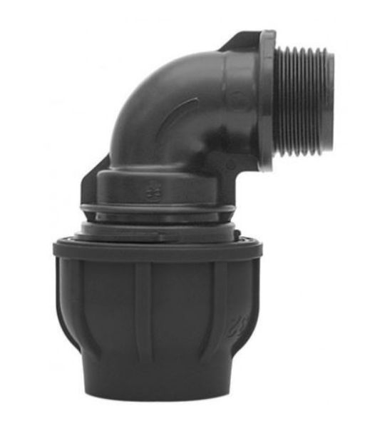 Kép Geboplast PWA 1/2˝x20mm KPE 90°-os külsőmenetes könyök