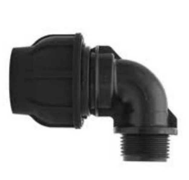 Kép Geboplast PWRA 3/4˝x32mm KPE 90°-os külsőmenetes könyök