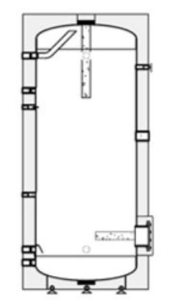 Mutassa a/az Heizer ATF 120, 120 L-es álló használati melegvíz tároló, hőcserélő nélkül, tisztítónyílással, szigeteléssel részleteit Kép Heizer ATF 120, 120 L-es álló használati melegvíz tároló, hőcserélő nélkül, tisztítónyílással, szigeteléssel