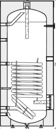 Mutassa a/az Heizer BSFA250, 250 L-es álló indirekt tároló, egy hőcserélővel, zománc bevonattal részleteit Kép Heizer BSFA250, 250 L-es álló indirekt tároló, egy hőcserélővel, zománc bevonattal