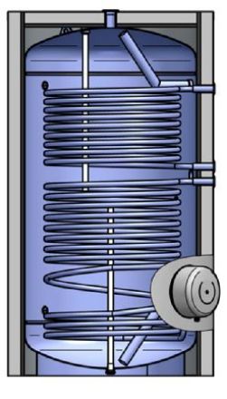 Mutassa a/az Heizer BSFVI 1002R, 1000 L-es álló indirekt tároló, két hőcserélővel, 12KW fűtőbetéttel, zománcozott, fix szigeteléssel részleteit Kép Heizer BSFVI 1002R, 1000 L-es álló indirekt tároló, két hőcserélővel, 12KW fűtőbetéttel, zománcozott, fix szigeteléssel