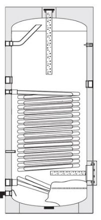 Mutassa a/az Heizer BSH 1000, 1000 L-es indirekt tároló zománcozott, egy hőcserélővel, hőszivattyúhoz, tisztítónyílással, levehető szigeteléssel részleteit Kép Heizer BSH 1000, 1000 L-es indirekt tároló zománcozott, egy hőcserélővel, hőszivattyúhoz, tisztítónyílással, levehető szigeteléssel