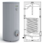 Kép Heizer BSH 302 9kw, 300L-es álló indirekt tároló, egy hőcserélővel, 6 KW fűtőbetéttel, zománcozott fix szigeteléssel
