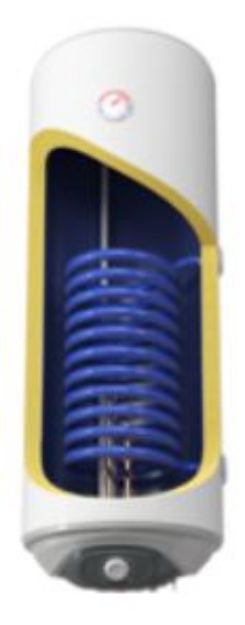 Kép Heizer Plus 102, 100 L-es fali indirekt tároló, 1,5 kW elektromos fűtőbetéttel, 1fix hőcserélő (bal oldali csatlakozásokkal)