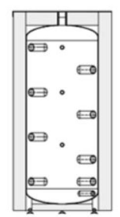 Mutassa a/az Heizer PUS 1000, 1000 L-es puffertároló, szigeteléssel részleteit Kép Heizer PUS 1000, 1000 L-es puffertároló, szigeteléssel