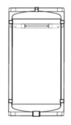 Mutassa a/az Heizer PUSE 140, 140 L-es fali puffertároló, szigeteléssel részleteit Kép Heizer PUSE 140, 140 L-es fali puffertároló, szigeteléssel