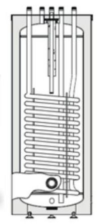 Mutassa a/az Heizer S 140, 140 L-es álló indirekt tároló falikazánhoz, 1 hőcserélővel, szögletes részleteit Kép Heizer S 140, 140 L-es álló indirekt tároló falikazánhoz, 1 hőcserélővel, szögletes