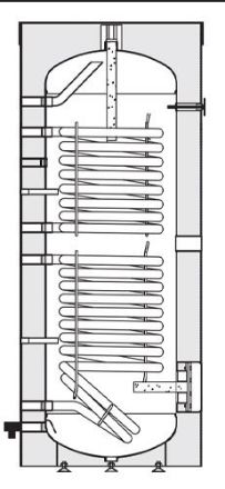 Mutassa a/az Heizer SOI-A- 250, 250 L-es álló indirekt tároló, 2 hőcserélővel, fix szigeteléssel részleteit Kép Heizer SOI-A- 250, 250 L-es álló indirekt tároló, 2 hőcserélővel, fix szigeteléssel