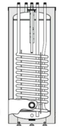 Mutassa a/az Heizer SR 100, 100 L-es álló indirekt tároló falikazánhoz, 1 hőcserélővel, hengeres részleteit Kép Heizer SR 100, 100 L-es álló indirekt tároló falikazánhoz, 1 hőcserélővel, hengeres