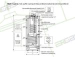Kép  Heizer TRIS1, 300/80 L-es ˝tartály a tartályban˝ puffertároló, a külső tárolóban, és a belső tárolóban is egy hőcserélővel, fix szigeteléssel