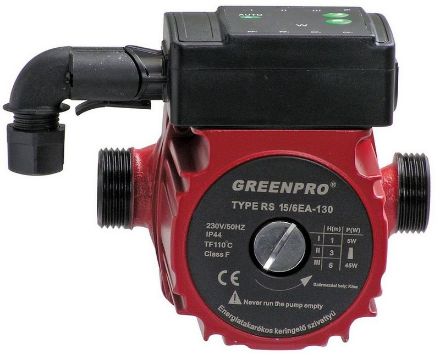 Mutassa a/az GREENPRO RS15/6EA-130 A-energiaosztályú, fűtési keringető szivattyú, készülékszivattyú részleteit Kép GREENPRO RS15/6EA-130 A-energiaosztályú, fűtési keringető szivattyú, készülékszivattyú