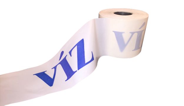 Kép Jelzőszalag, víz (10cm/200m)