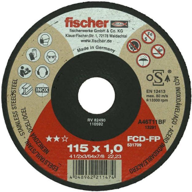 Kép Fischer FCD-FP 115x1,0x22,23 INOX vágókorong