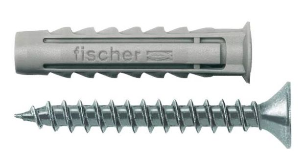 Kép Fischer SX Rörzítődübel pozdorjacsavarral 6S/10 (4,5*40mm)