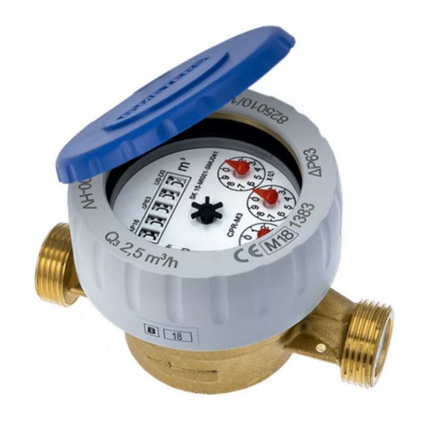 Kép BMeters CPR-M3 MID R160 3/4˝ 130mm nedvesen futó vízóra (hideg), hollandi nélkül
