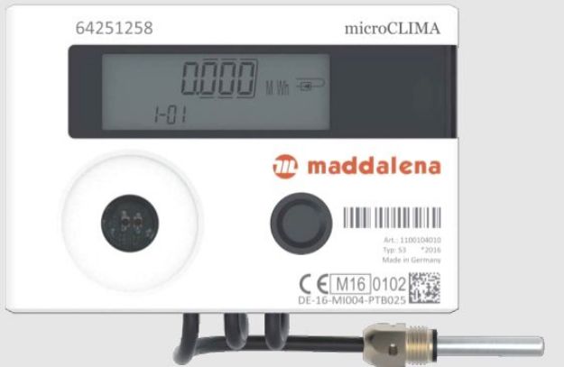Kép 3/4˝ (Qn 2,5m3) Maddalena hőmennyiségmérő