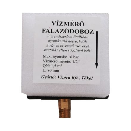 Mutassa a/az Vízóra befalazó doboz 1/2" csatlakozással részleteit Kép Vízóra befalazó doboz 1/2" csatlakozással