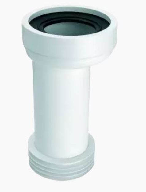 Kép McAlpine NA110 excenteres WC bekötő idom 20mm eltolással, lamellázott, L=260mm