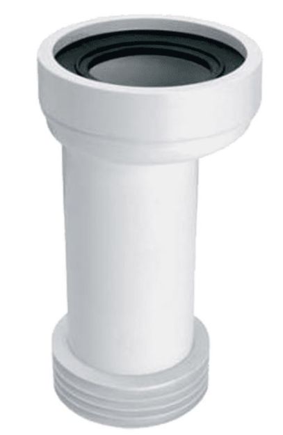 Kép McAlpine NA110 egyenes WC bekötő idom  lamellázott, L=260mm