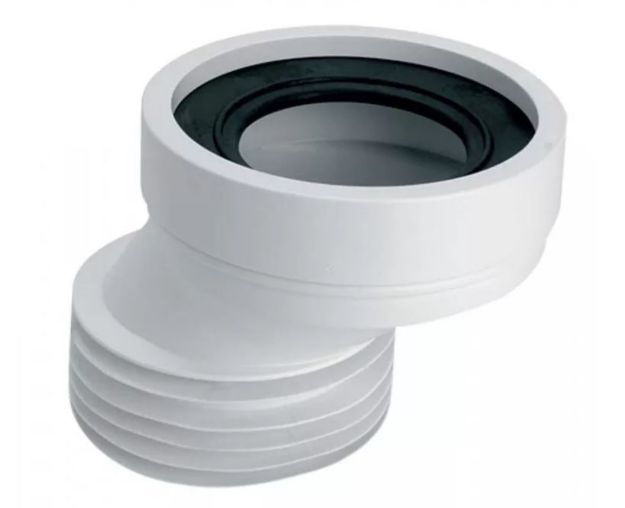 Kép McAlpine NA110 excenteres WC bekötő idom 40mm eltolással, lamellázott, L=120mm