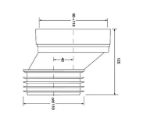 Kép McAlpine WC bekötőcső 120mm / 20mm eltolással (HC38-20WC) 