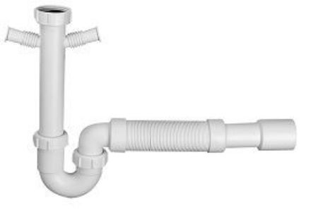 Mutassa a/az McAlpine 6/4˝- NA40/50 flexibilis mosogató csőszifon, 2db mosógép csatlakozóval részleteit Kép McAlpine 6/4˝- NA40/50 flexibilis mosogató csőszifon, 2db mosógép csatlakozóval