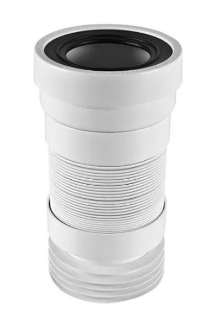 Kép McAlpine NA110 WC bekötő idom, lamellázott, 230mm <---> 440mm
