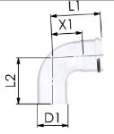 Kép Tricox PPS D60 könyök, 90°