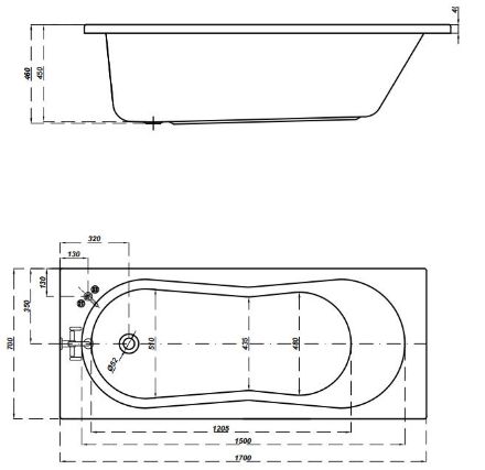 Mutassa a/az Cersanit Nike 160x70cm akryl fürdőkád lábbal (S301-248) részleteit Kép Cersanit Nike 160x70cm akryl fürdőkád lábbal (S301-248)