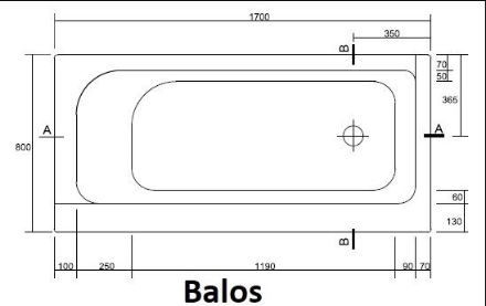 Mutassa a/az Cersanit Smart 170x80cm balos akryl fürdőkád lábbal (S301-117) részleteit Kép Cersanit Smart 170x80cm balos akryl fürdőkád lábbal (S301-117)