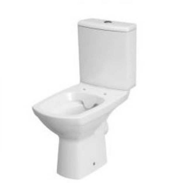 Kép Cersanit Carina 480 monoblokk hátsó kif. perem nélküli WC + 3/5L tartály (ülőke nélkül) (K31-045)