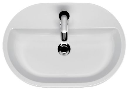 Mutassa a/az Cersanit Caspia 60 ovális mosdó 60x42cm (K11-0099) részleteit Kép Cersanit Caspia 60 ovális mosdó 60x42cm (K11-0099)
