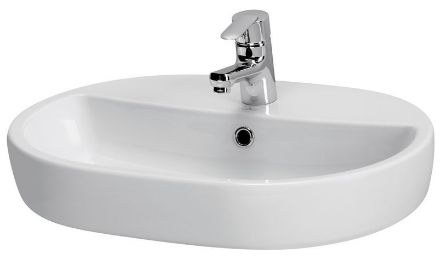 Mutassa a/az Cersanit Caspia 60 ovális mosdó 60x42cm (K11-0099) részleteit Kép Cersanit Caspia 60 ovális mosdó 60x42cm (K11-0099)