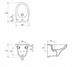 Kép Cersanit Delfi / Terra fali bidet, fehér (K11-0018)