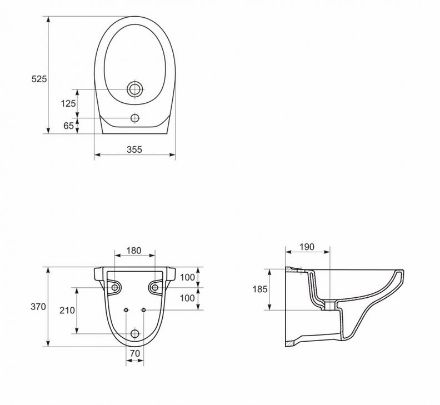 Mutassa a/az Cersanit Delfi / Terra fali bidet, fehér (K11-0018) részleteit Kép Cersanit Delfi / Terra fali bidet, fehér (K11-0018)