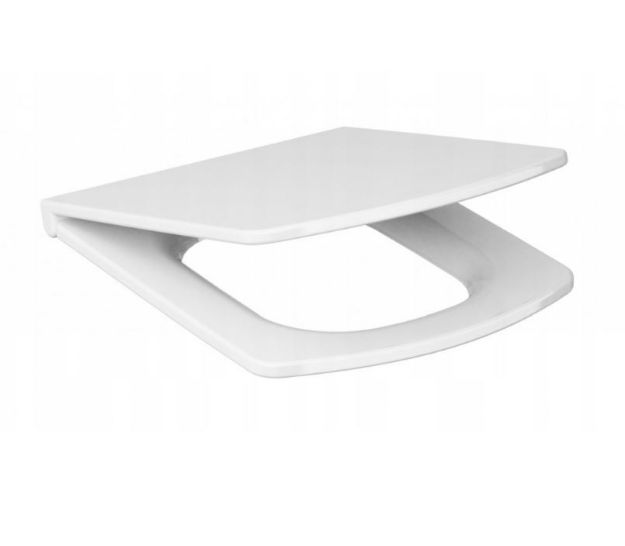 Kép Cersanit Easy WC ülőke, lecsapódásgátlóval, duroplast, antibakteriális (K98-0089)