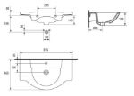 Kép Cersanit Libra mosdó 80cm