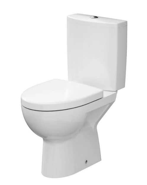 Kép Cersanit Parva 010 monoblokk hátsó kif. WC + 3/6L tartály + duroplast ülőke, fehér (K27-001)