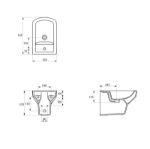 Kép Cersanit Pure fali bidet (K101-005) fali bidé