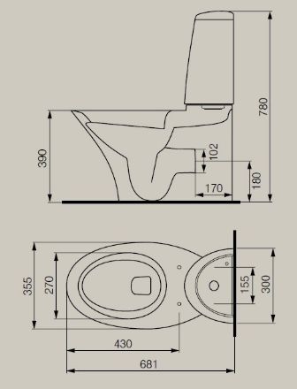Mutassa a/az Venezia monoblokk WC tartály részleteit Kép Venezia monoblokk WC tartály