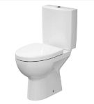 Kép Cersanit Parva 020 monoblokk alsó kif. WC + 3/6L tartály + lecsapódásgátlós duroplast ülőke, fehér (K27-003)