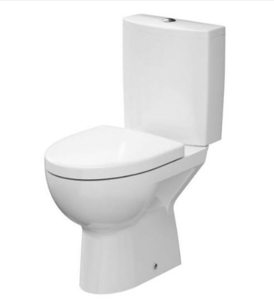 Kép Cersanit Parva 020 monoblokk alsó kif. WC + 3/6L tartály + lecsapódásgátlós duroplast ülőke, fehér (K27-003)