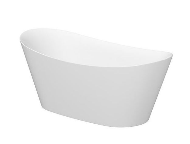Kép Cersanit Inverto 170x80cm ovális szabadon álló akril kád lábbal és krómozott Click-Clack leeresztővel