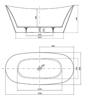 Mutassa a/az Cersanit Inverto 170x80cm ovális szabadon álló akril kád lábbal és krómozott Click-Clack leeresztővel részleteit Kép Cersanit Inverto 170x80cm ovális szabadon álló akril kád lábbal és krómozott Click-Clack leeresztővel