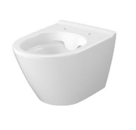 Mutassa a/az Cersanit Mesto perem nélküli ovális fali WC lecsapódságátlós duroplast ülőkével részleteit Kép Cersanit Mesto perem nélküli ovális fali WC lecsapódságátlós duroplast ülőkével