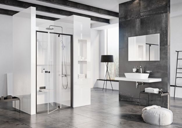 Kép Ravak PDOP2-100 zuhanyajtó fekete + Transparent 03GA0300Z1