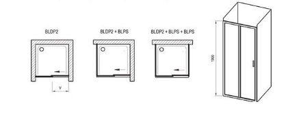 Mutassa a/az Ravak zuhanyajtó BLDP2-110 fehér+Transparent 0PVD0100Z1 részleteit Kép Ravak zuhanyajtó BLDP2-110 fehér+Transparent 0PVD0100Z1