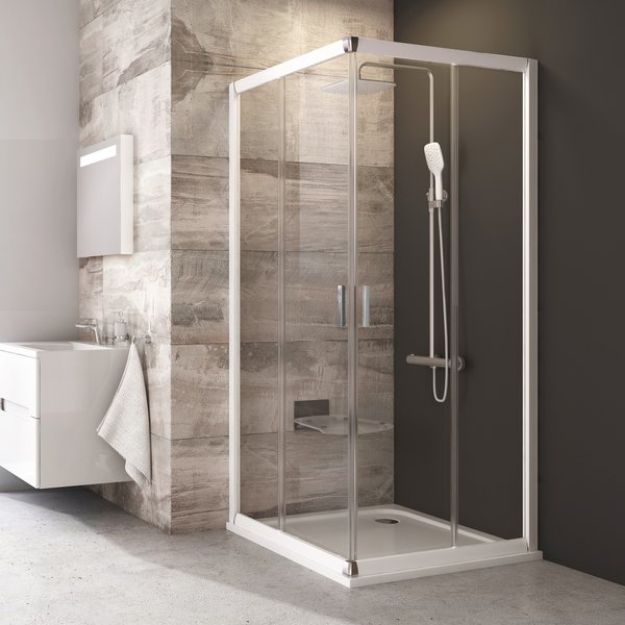 Kép Ravak zuhanykabin BLRV2-80 fehér+Transparent 1LV40100Z1