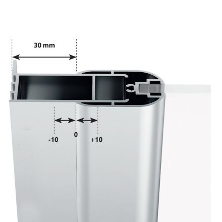 Mutassa a/az Ravak Zuhanykabin CRV1-100 fehér+Transparent 1QVA0101Z1 részleteit Kép Ravak Zuhanykabin CRV1-100 fehér+Transparent 1QVA0101Z1